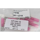 AMC Red Heat Shrink Ring Terminal (6.4mm ID / 10 Pack) - HT104.10